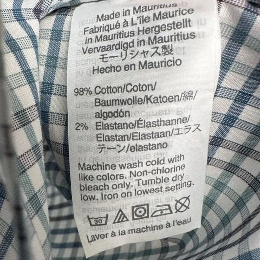 J Crew Ludlow Dress Shirt Mens 16-33 Muli Plaid Button Up Long Sleeve Stretch